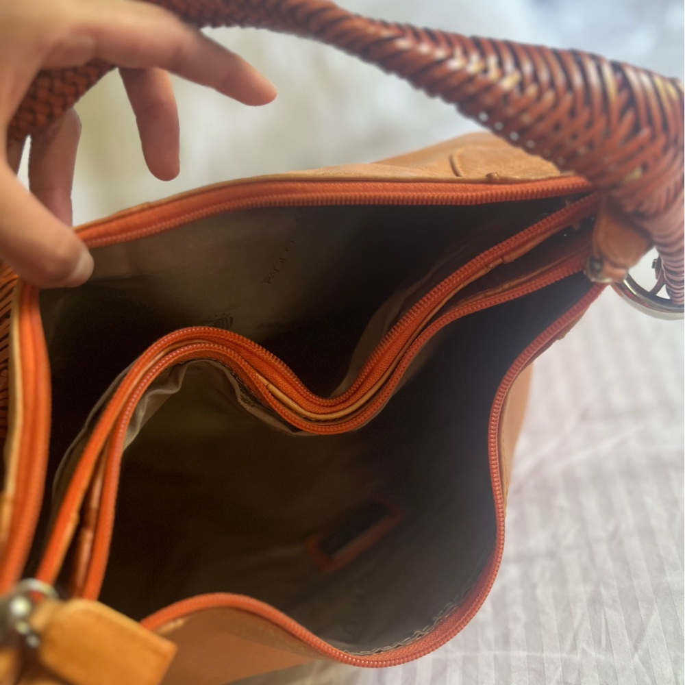 Paolo Massi braided handle leather handbag - Picture 5 of 5